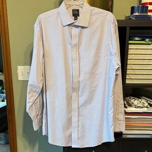 Jos. A. Bank Light Blue Gingham Dress Shirt